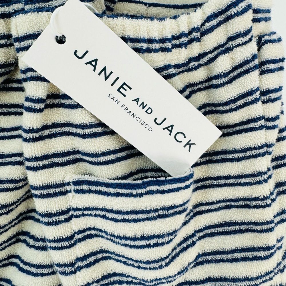 NWT Janie and Jack Striped Terry Overall